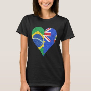 T-shirt Coeur du drapeau caïmanais brésilien