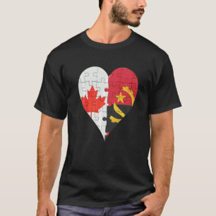 T-shirt Coeur du drapeau canadien angolais