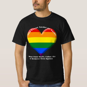 T-shirt Coeur du drapeau de fierté