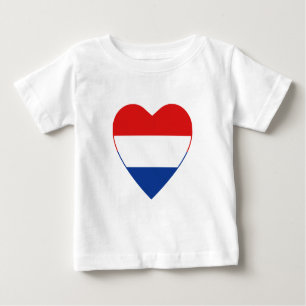 T-shirt Coeur du drapeau de Pays-Bas