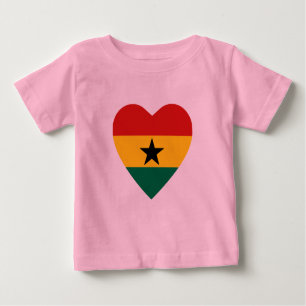 T-shirt Coeur du drapeau du Ghana