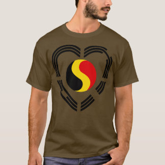 T-shirt Coeur du drapeau du Patriote Multinational de Coré