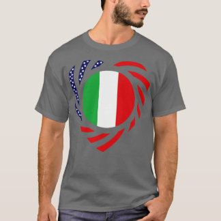 T-shirt Coeur du drapeau du Patriote Multinational Italien