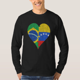 T-shirt Coeur du drapeau du Venezuela