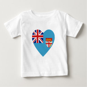 T-shirt Coeur du drapeau fidjien