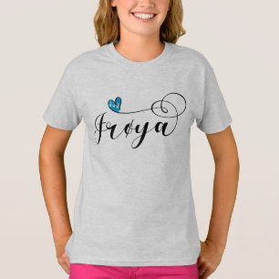 T-shirt Coeur du drapeau Frøya, Trøndelag, Norvège
