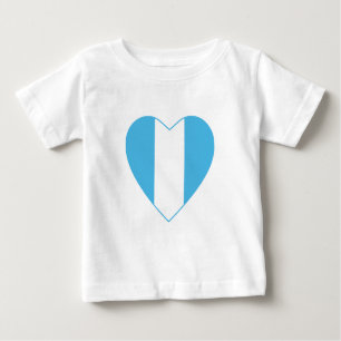 T-shirt Coeur du drapeau guatémaltèque
