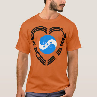 T-shirt Coeur du drapeau hondurien