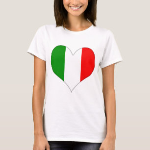 T-shirt Coeur du drapeau italien