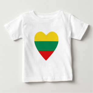 T-shirt Coeur du drapeau lituanien