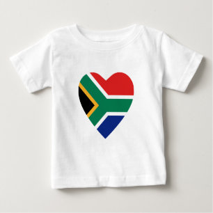 T-shirt Coeur du drapeau sud-africain