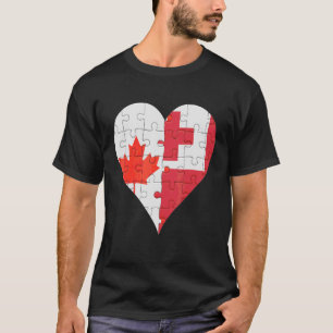 T-shirt Coeur du drapeau togolais canadien