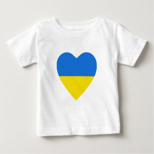 T-shirt Coeur du drapeau ukrainien