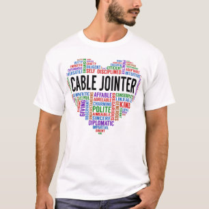 T-shirt Coeur du joint de câble