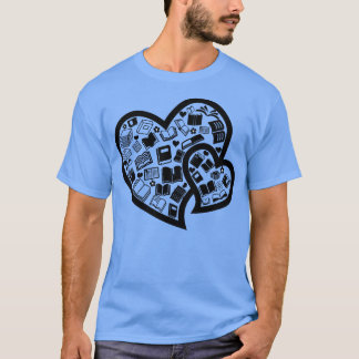 T-shirt Coeur du livre