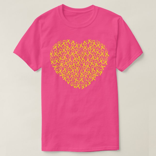 T-shirt Coeur du ruban de sensibilisation à l'endométriose (Design devant)