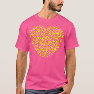 T-shirt Coeur du ruban de sensibilisation à l'endométriose