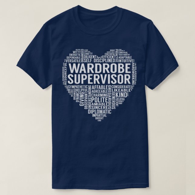 T-shirt Coeur du superviseur de garde-robe (Design devant)