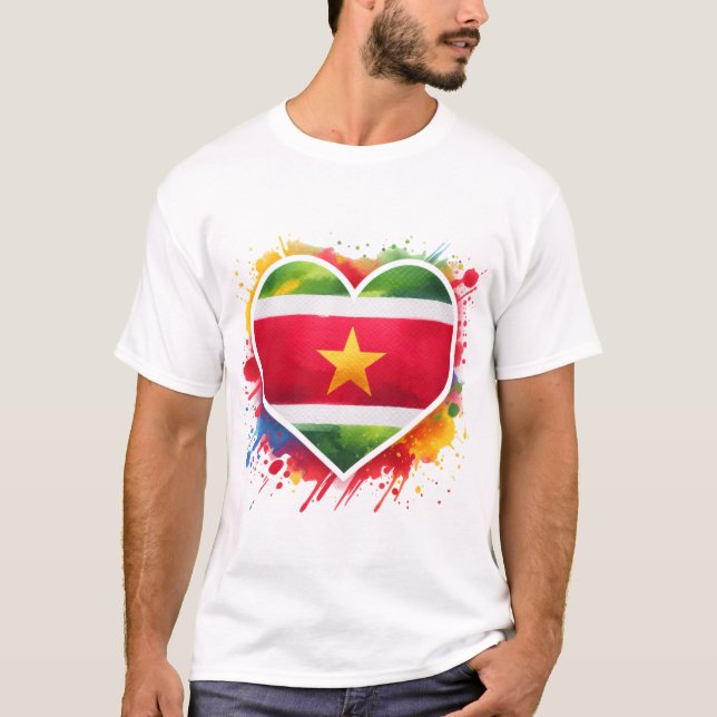 T-shirt Coeur du Suriname (Devant)