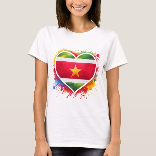 T-shirt Coeur du Suriname (Devant)