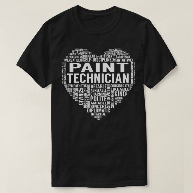 T-shirt Coeur du technicien de peinture (Design devant)