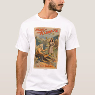 T-shirt Coeur du théâtre d'extraction de l'or de Klondik