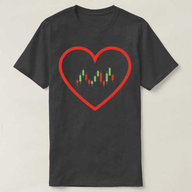 T-shirt Coeur du trader (Design devant)