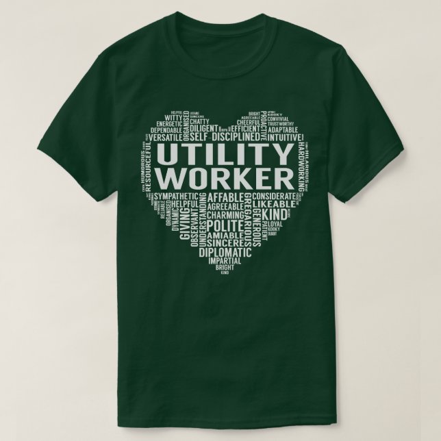T-shirt Coeur du travailleur utilitaire (Design devant)