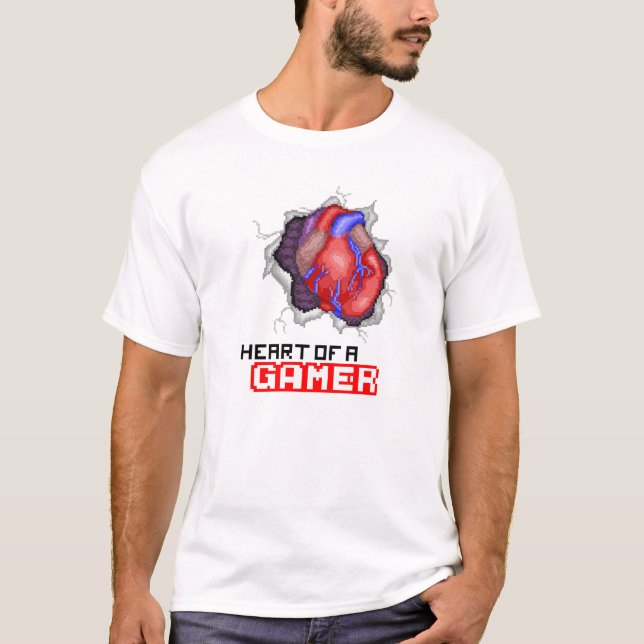 T-shirt Coeur d'un Gamer (Devant)