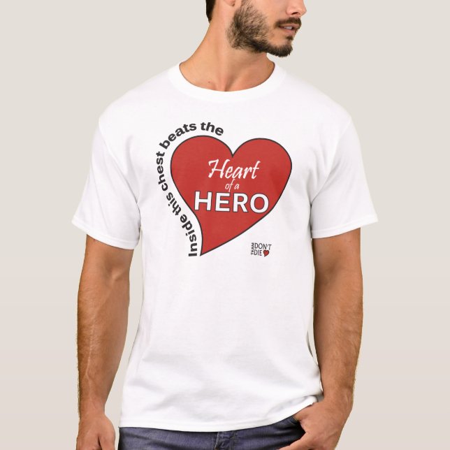 T-shirt Coeur d'un héros (Devant)