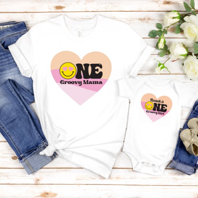 T-shirt Coeur Emoji Smile Face One Super Mama Shirt (Créateur téléchargé)