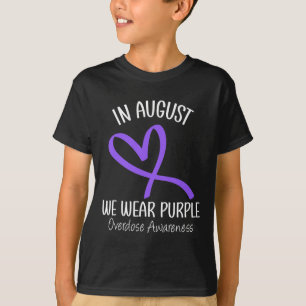 T-shirt Coeur En Août Nous Portons Une Sensibilisation À L