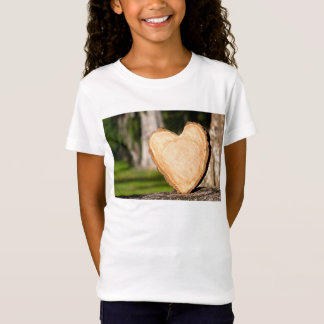 T-Shirt coeur en bois