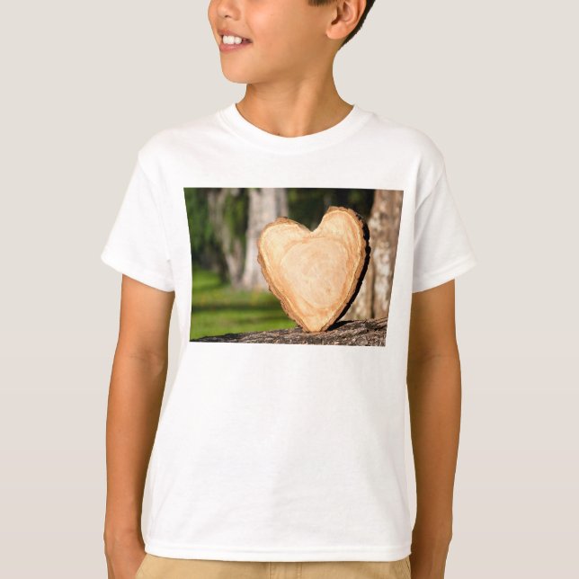 T-shirt coeur en bois (Devant)