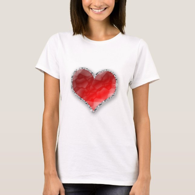T-shirt Coeur en cristal (Devant)