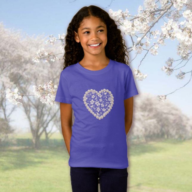 T-Shirt Cœur en dentelle (Créateur téléchargé)