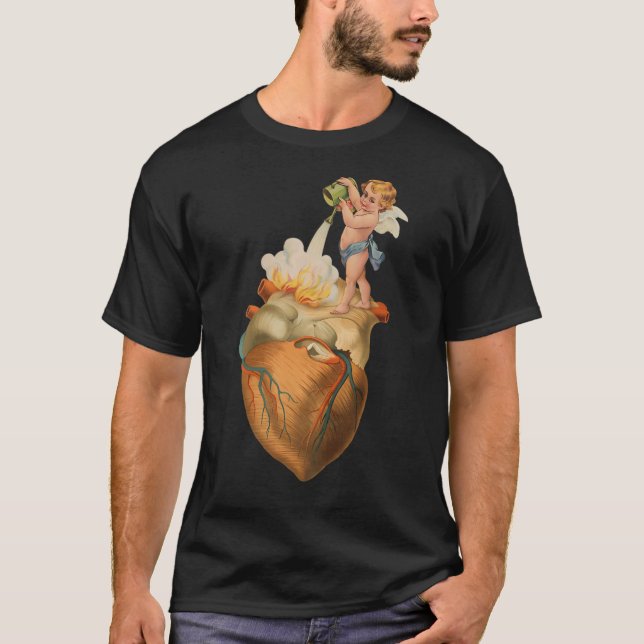 T-shirt Cœur en feu (Devant)