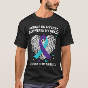 T-shirt Cœur en mémoire de ma fille Sensibilisation au sui