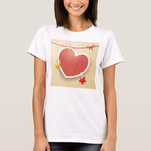 T-shirt Cœur en papier (Devant)