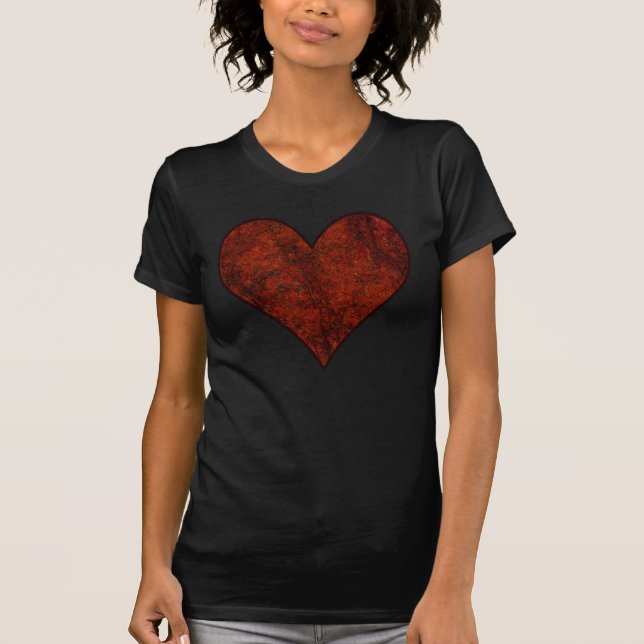 T-shirt Coeur en pierre rouge (Devant)
