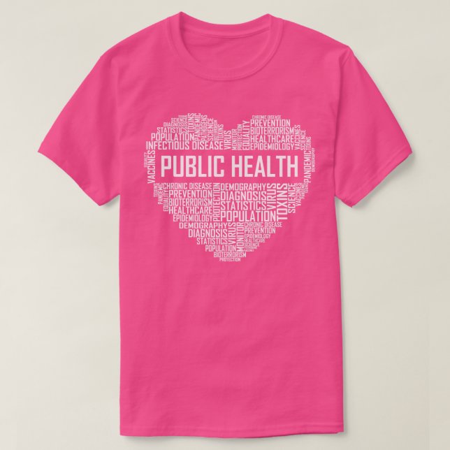 T-shirt Coeur en santé publique (Design devant)