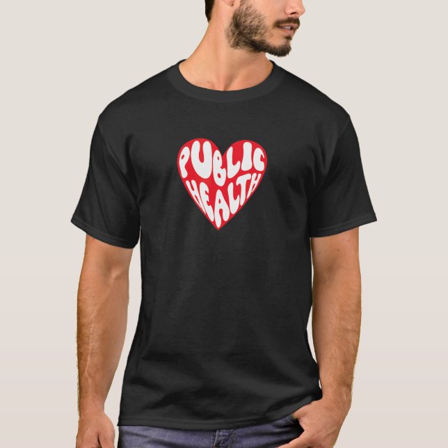 T-shirt Coeur en santé publique (Devant)