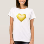 T-shirt Coeur en verre or<br><div class="desc">Ce t-shirt est doté d'un coeur doré et d'un aspect glacé au centre. Cliquez sur "Customisez-le!" pour redimensionner/repositionner le coeur en verre doré, changer la couleur du t-shirt et/ou ajouter du texte personnalisé. Choisissez le style, la taille et la couleur de la police. Le design de coeur en verre d'or...</div>