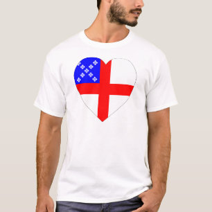 T-shirt Coeur épiscopal de drapeau