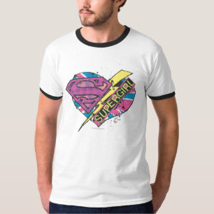 T-shirt Coeur et boulon supergirl