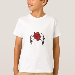 T-shirt Coeur Et Mains - Squelette Mains Coeur
