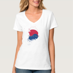 T-shirt Coeur et pièce en t des femmes de Séoul