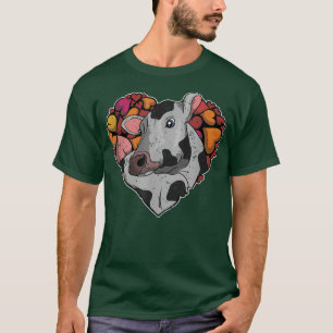 T-shirt Coeur ferme Amoureux des animaux vache fermier