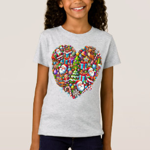 T-Shirt "Coeur festif : Tee magique de Noël"