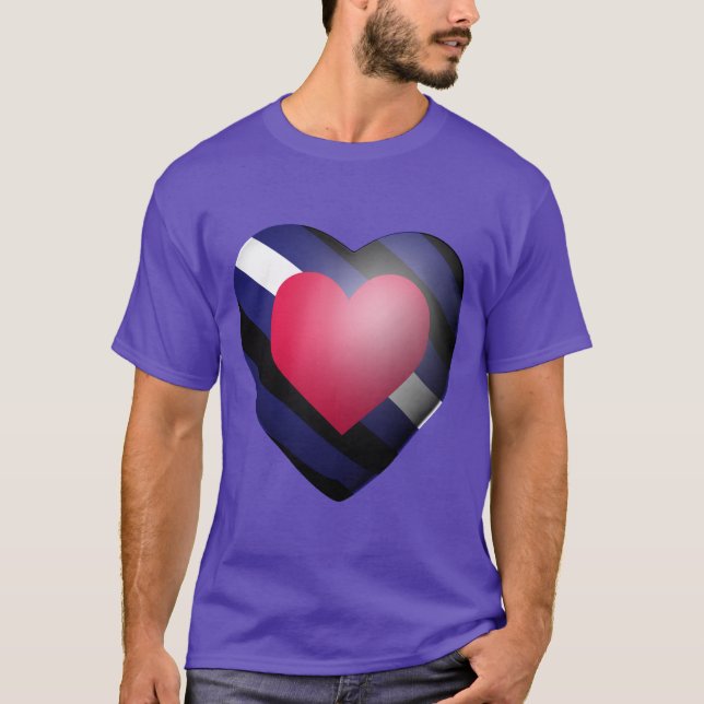 T-SHIRT CŒUR FIER EN CUIR (Devant)